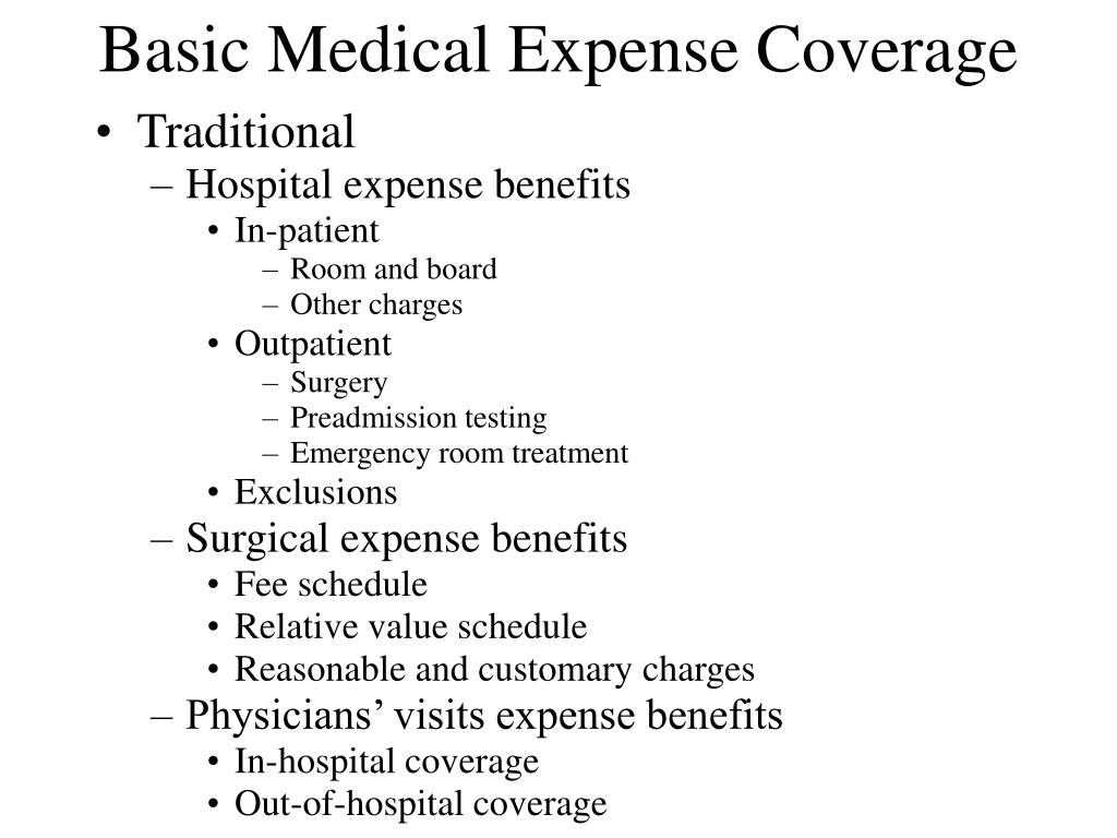 PPT Lecture 11 Medical Benefits Traditional Plans (Indemnity Plans
