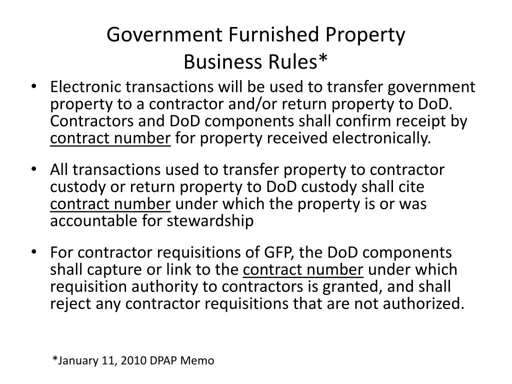 PPT Department of Defense Government Property PowerPoint