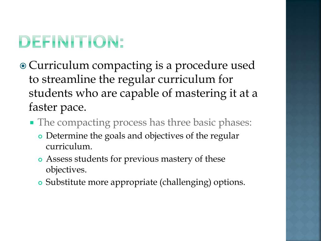 PPT Curriculum Compacting PowerPoint Presentation, free download ID