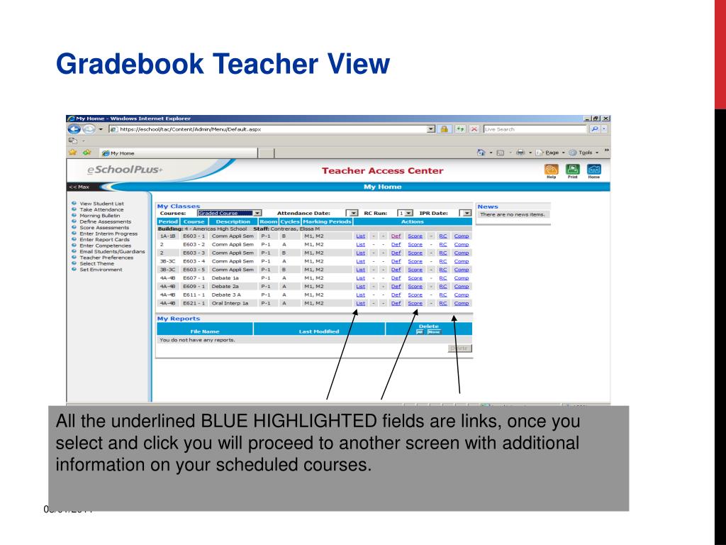 PPT Teacher Access Center Gradebook PowerPoint Presentation, free