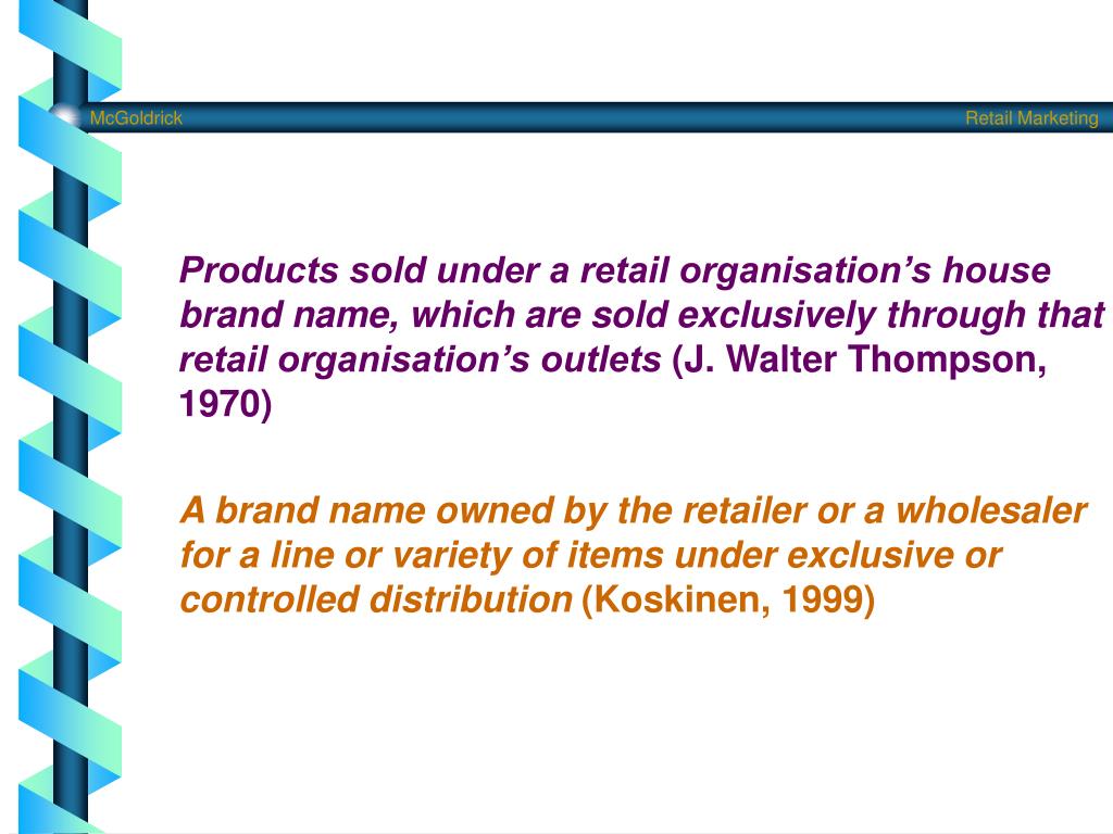 PPT RETAILERS’ OWN BRANDS PowerPoint Presentation, free download ID
