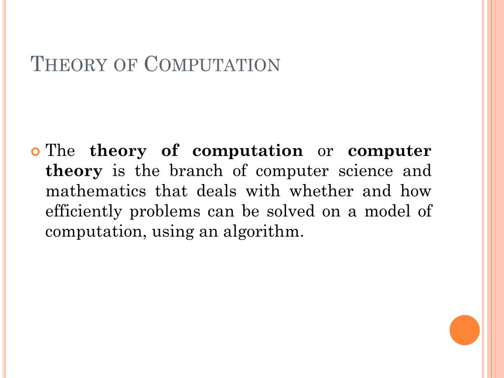 PPT Lecture 1 Theory of Computation PowerPoint Presentation, free download ID6577099