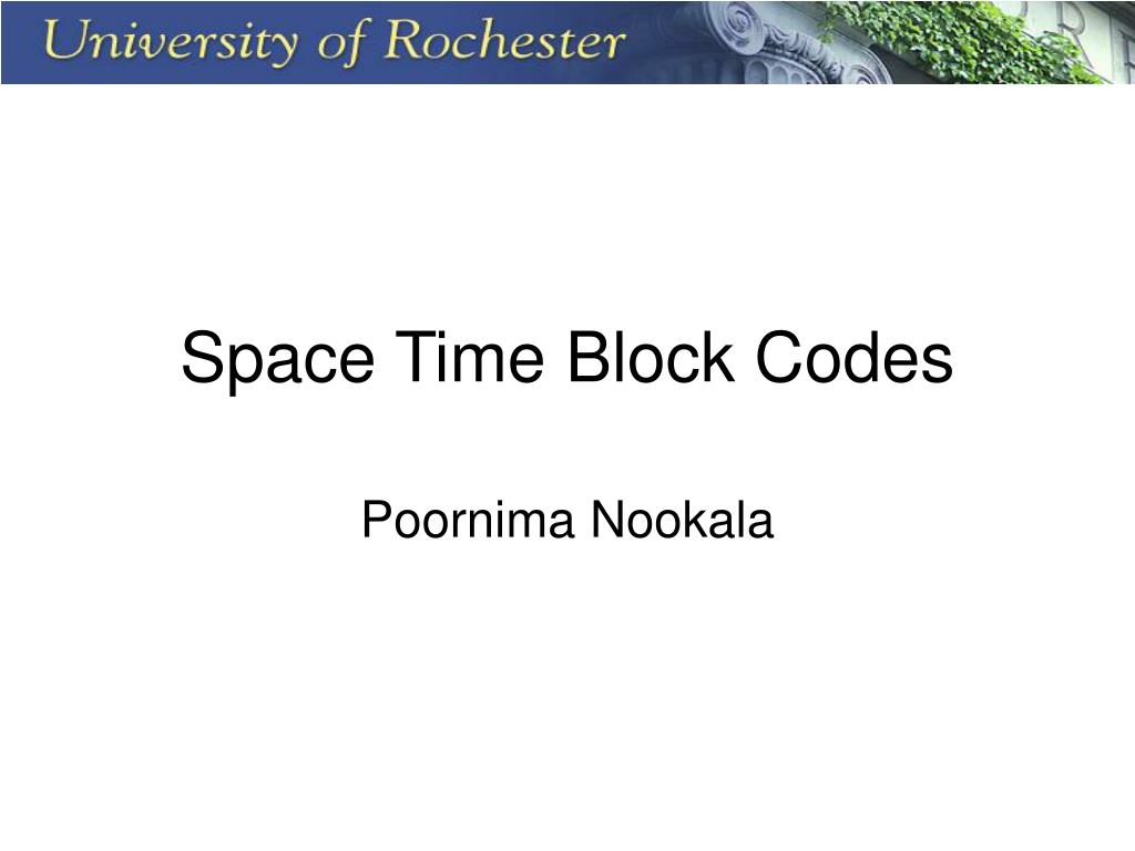 PPT Space Time Block Codes PowerPoint Presentation, free download