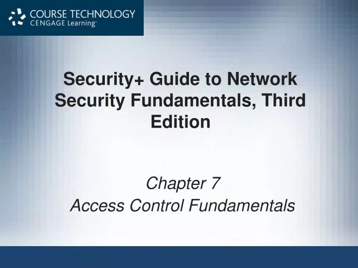 PPT Security+ Guide to Network Security Fundamentals, Third Edition