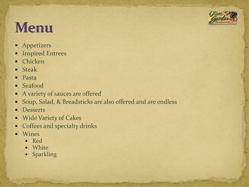 PPT Olive Garden Marketing Plan PowerPoint Presentation, free