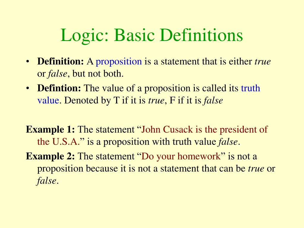 PPT An Introduction to Logic PowerPoint Presentation, free download