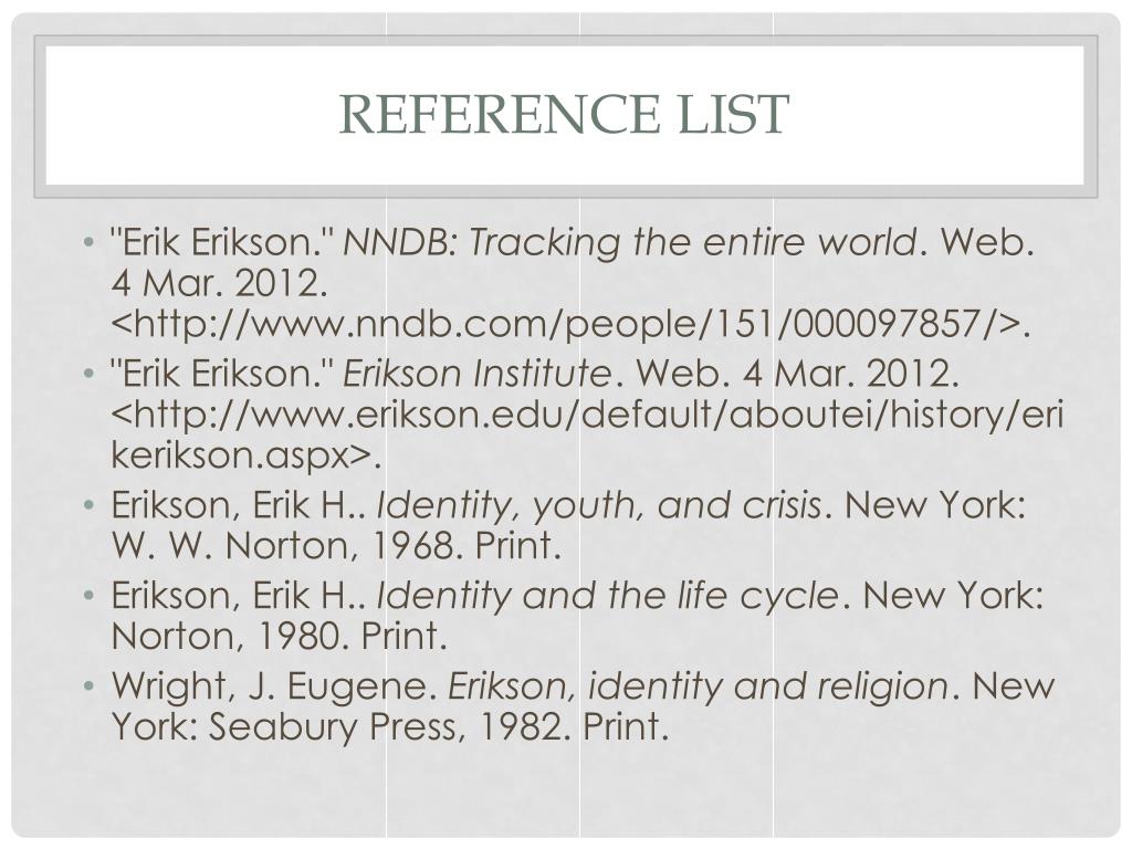 PPT Erik Erikson PowerPoint Presentation, free download ID6588096