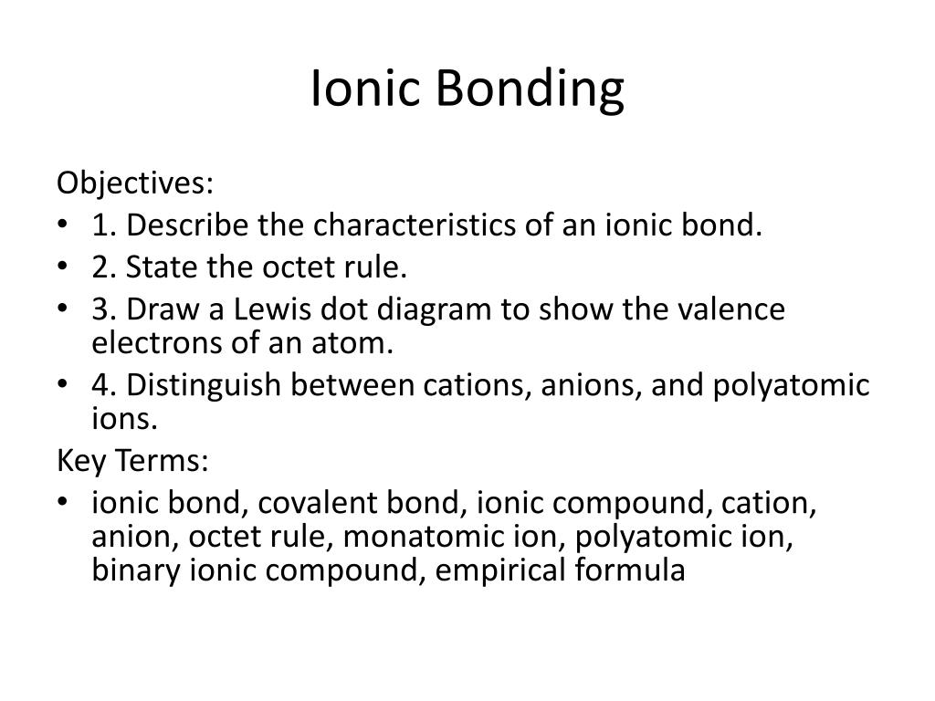 PPT Ionic Bonding PowerPoint Presentation, free download ID6589266