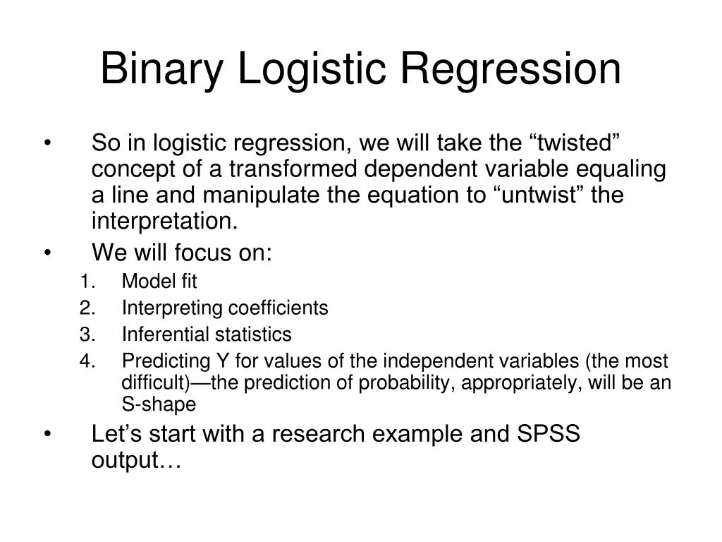 PPT Binary Logistic Regression PowerPoint Presentation, free download ID6590878