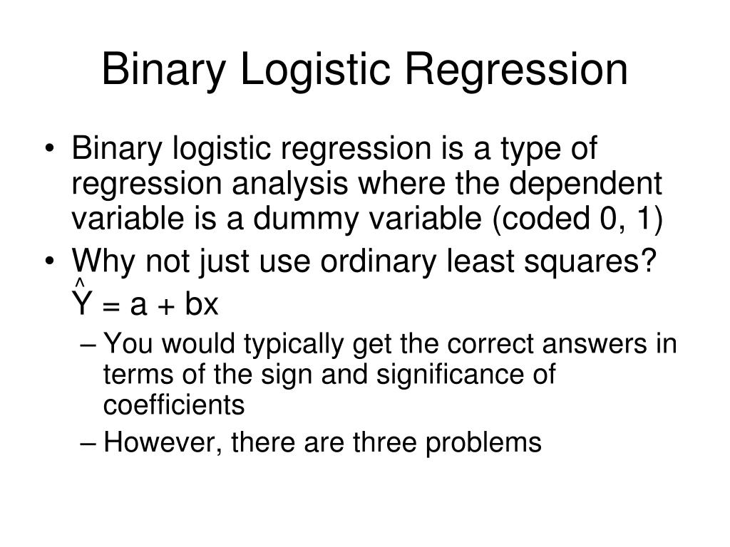 PPT Binary Logistic Regression PowerPoint Presentation, free download ID6590878