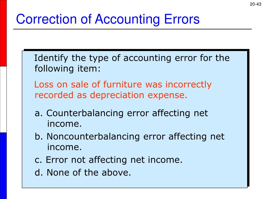PPT Accounting Changes and Error Corrections PowerPoint Presentation