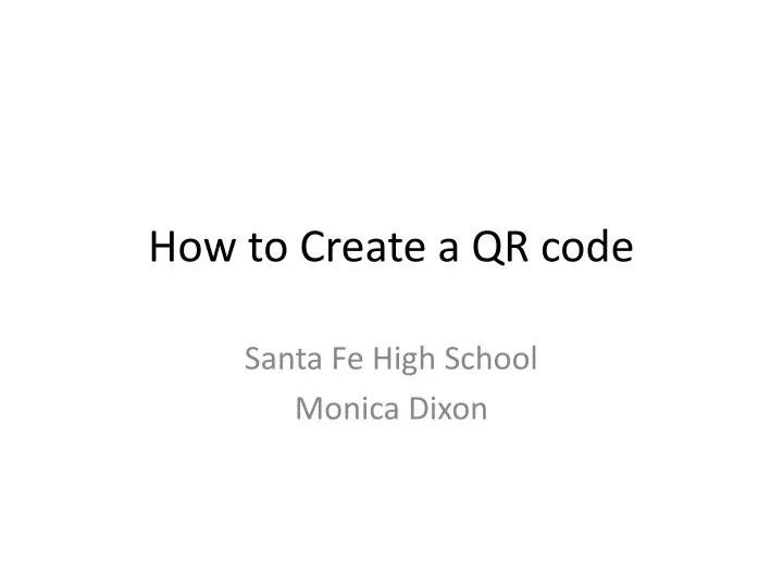 PPT How to Create a QR code PowerPoint Presentation, free download