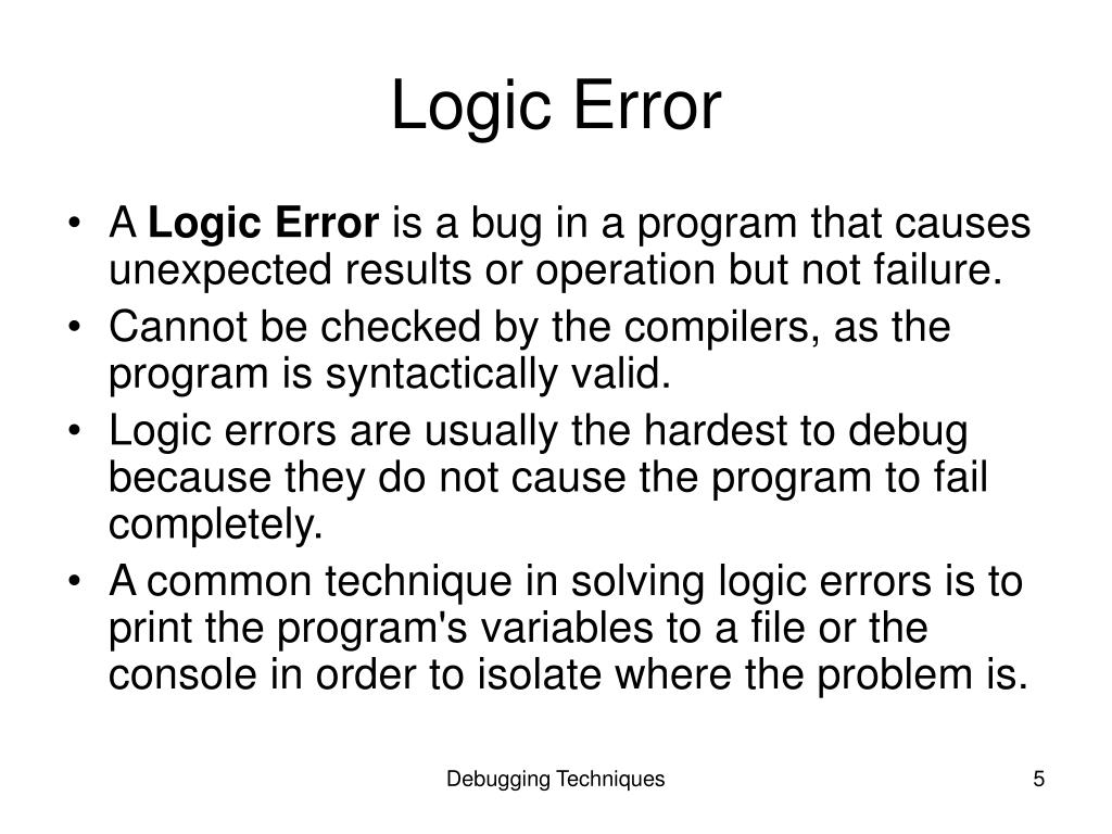 PPT Debugging Techniques PowerPoint Presentation, free download ID