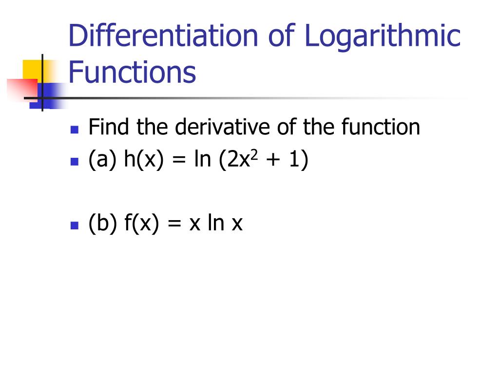 PPT The Natural Logarithmic Function PowerPoint Presentation, free