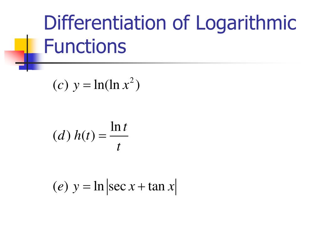 PPT The Natural Logarithmic Function PowerPoint Presentation, free