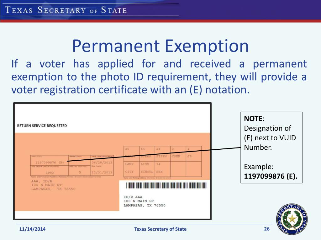 PPT Acceptable Forms of Identification for Voting in Texas PowerPoint