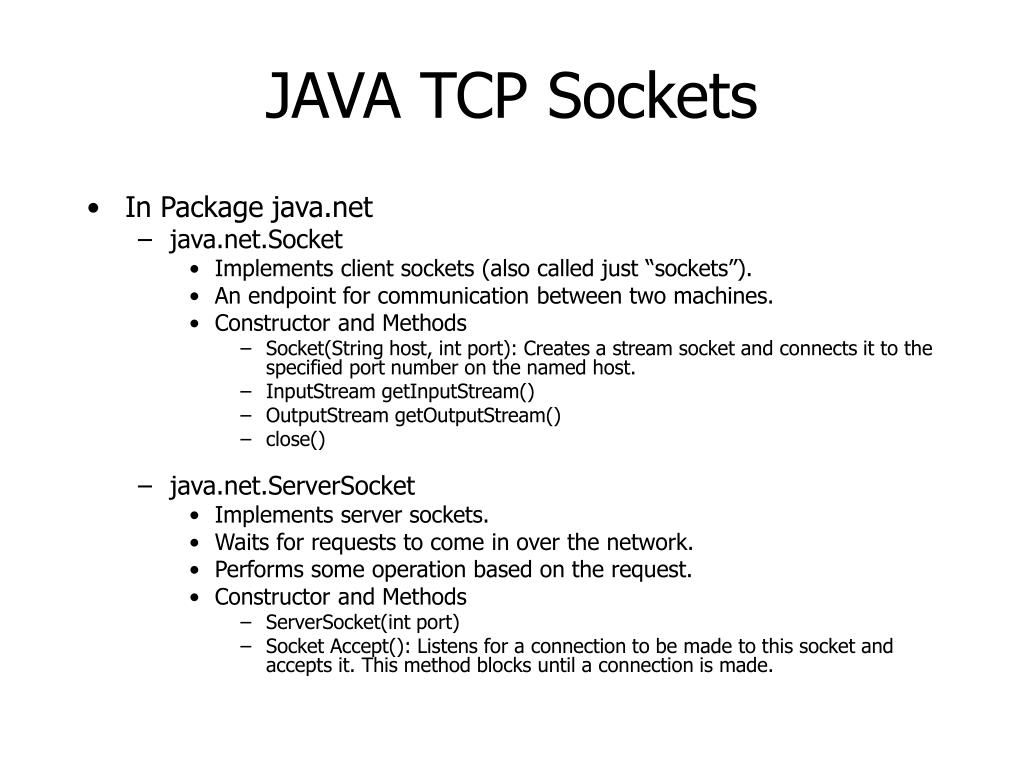 PPT JAVA Socket Programming PowerPoint Presentation, free download