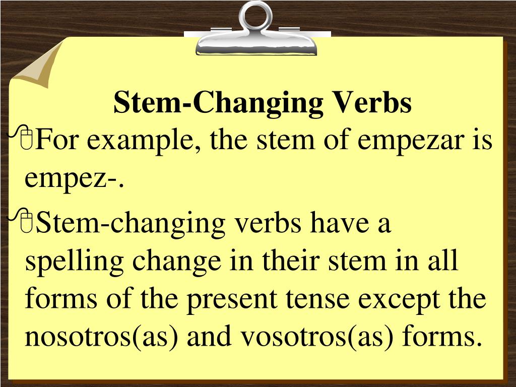 PPT StemChanging Verbs Poder, Querer, Servir, Pedir PowerPoint