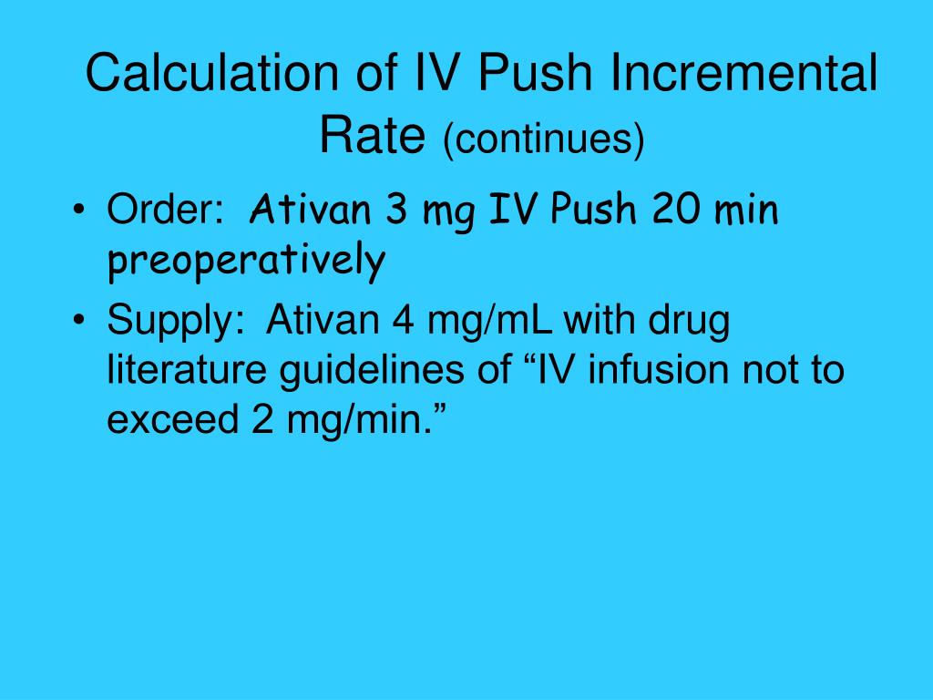 PPT Advanced Adult Intravenous Calculations PowerPoint Presentation