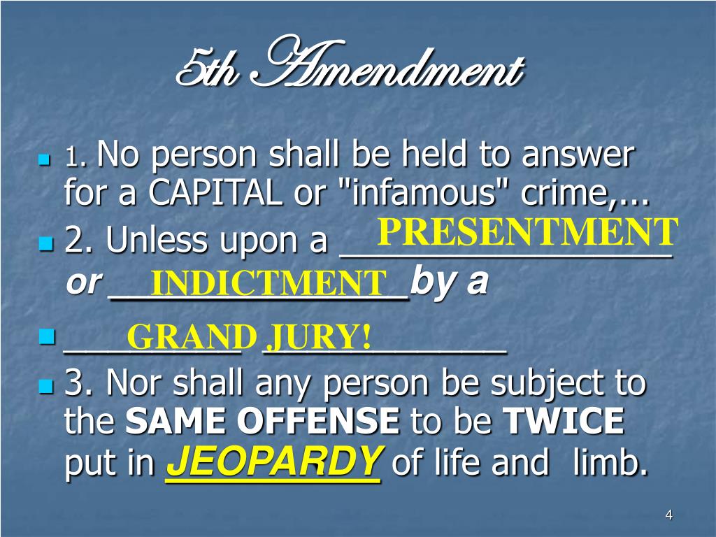 PPT Amendments! Those that most affect us in the Criminal Justice