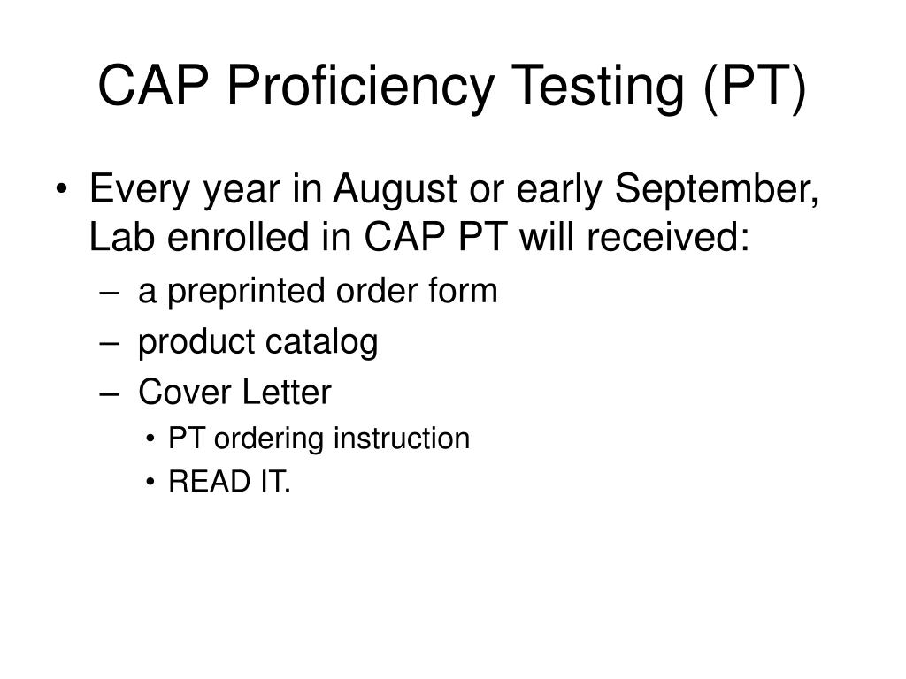 PPT CAP PT & ACCREDITATION (LAP) CLIP CERTIFICATES OVERVIEW