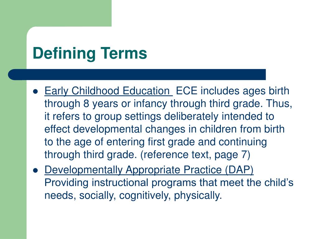 Early Childhood Education Definition Pdf at Daryl Figueroa blog