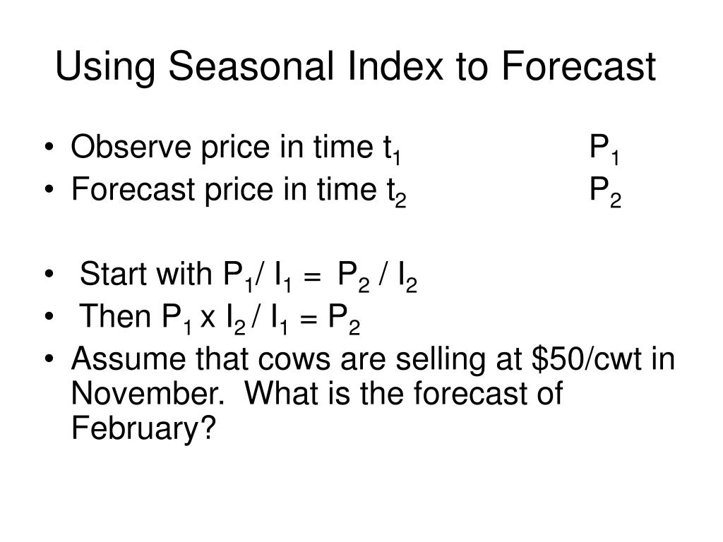 PPT How to calculate seasonal index PowerPoint Presentation, free