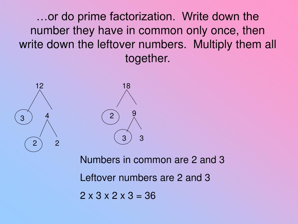 PPT Greatest Common Factor and Least Common Multiples GCF and LCM
