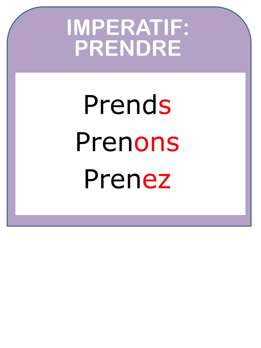 prendre Conjugation of verb prendre Le Conjugueur Conjugaison
