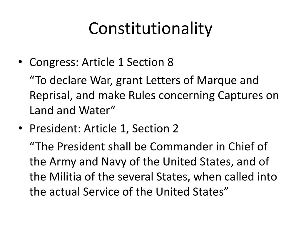 PPT The War Powers Resolution PowerPoint Presentation
