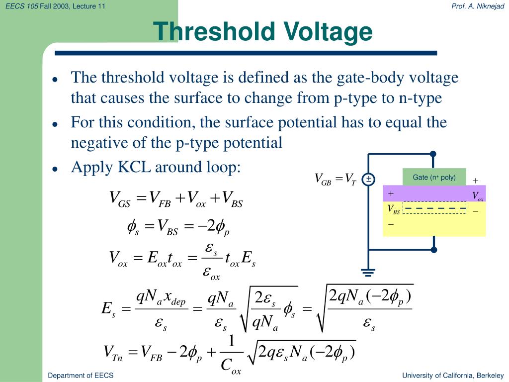 PPT Lecture 11 MOS Transistor PowerPoint Presentation