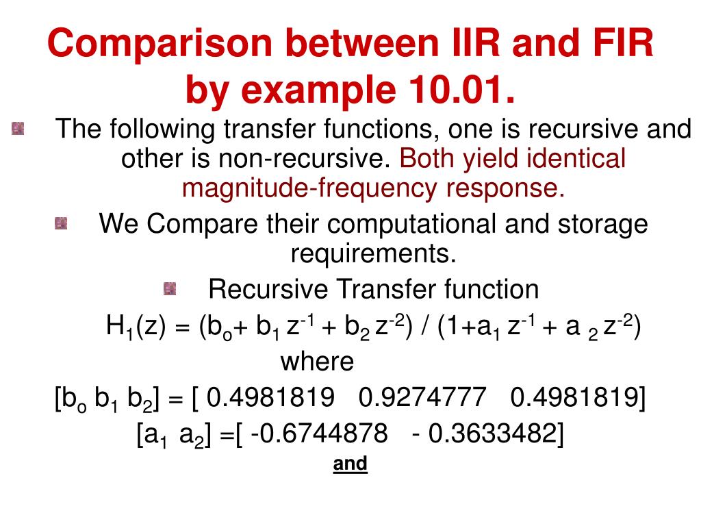 PPT The IIR FILTERs PowerPoint Presentation, free download ID6609818