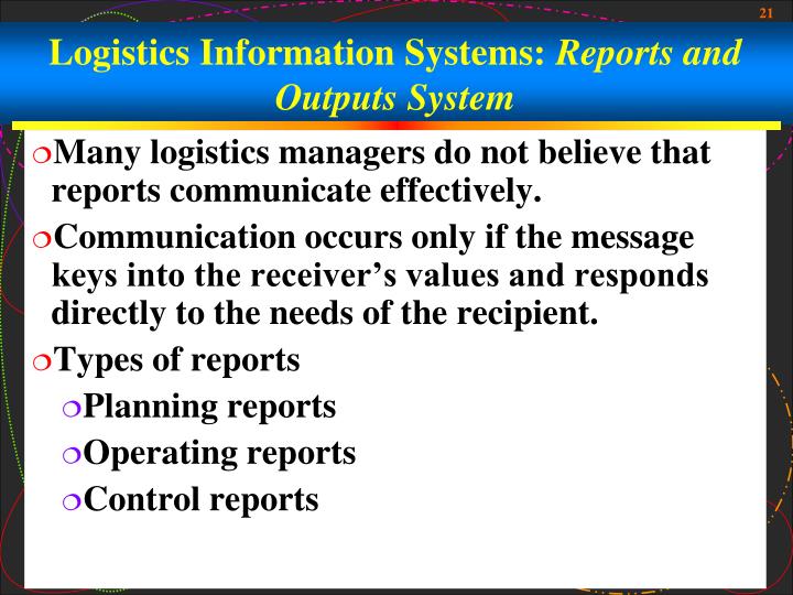 PPT Lecture 4. Information Systems in Logistics PowerPoint