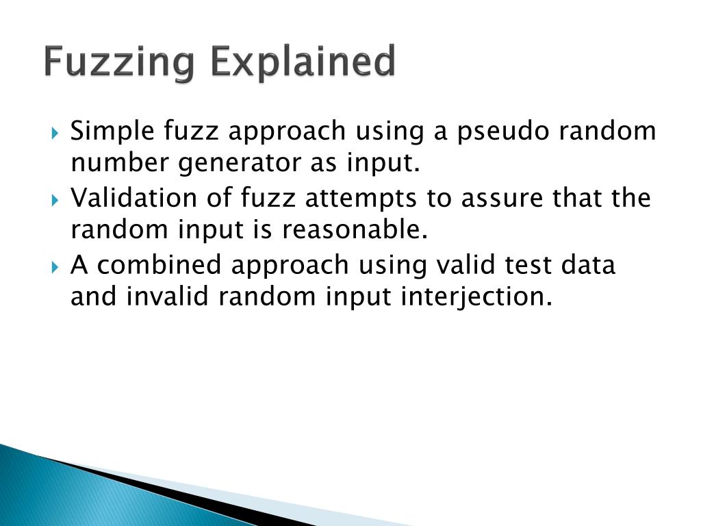 PPT Use of Fuzzing in detecting security vulnerabilities PowerPoint