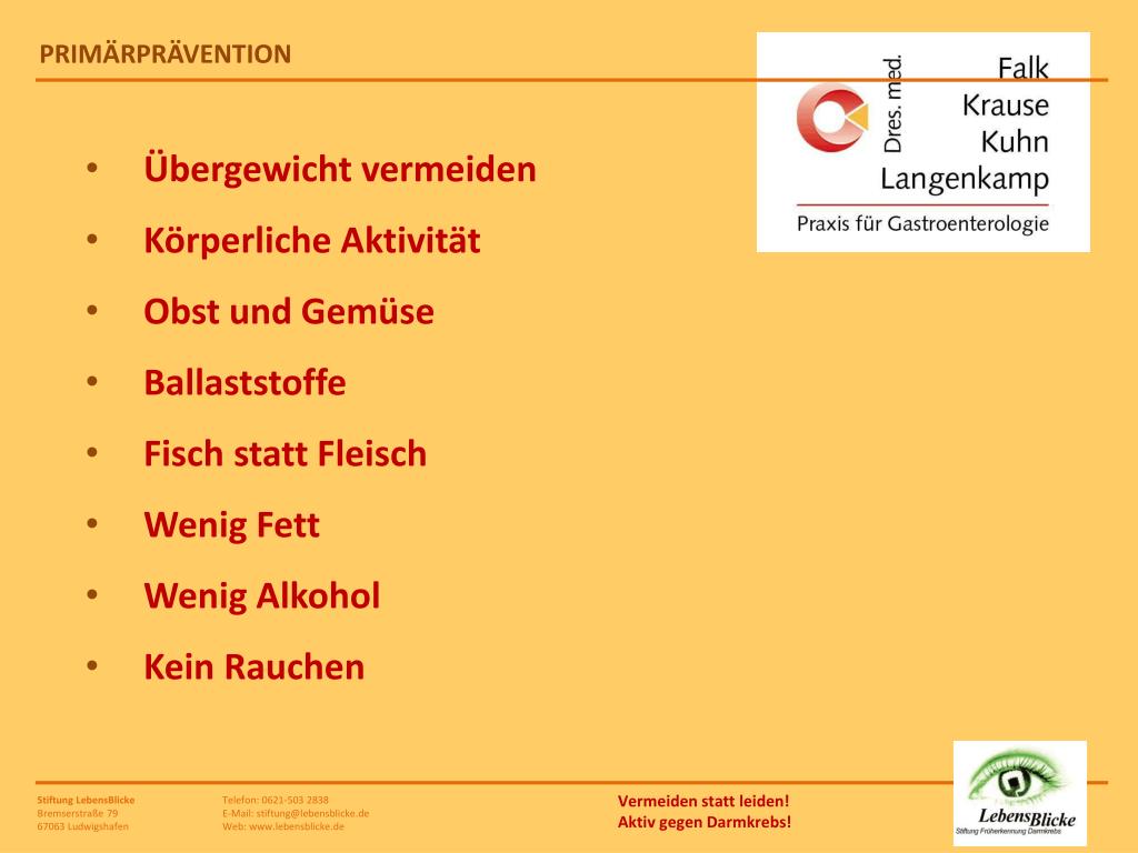 PPT ist besser als Darmkrebs sicher verhindern