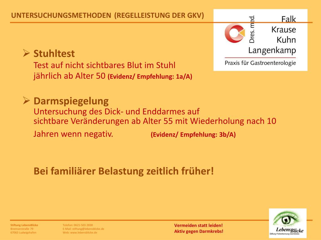 PPT ist besser als Darmkrebs sicher verhindern