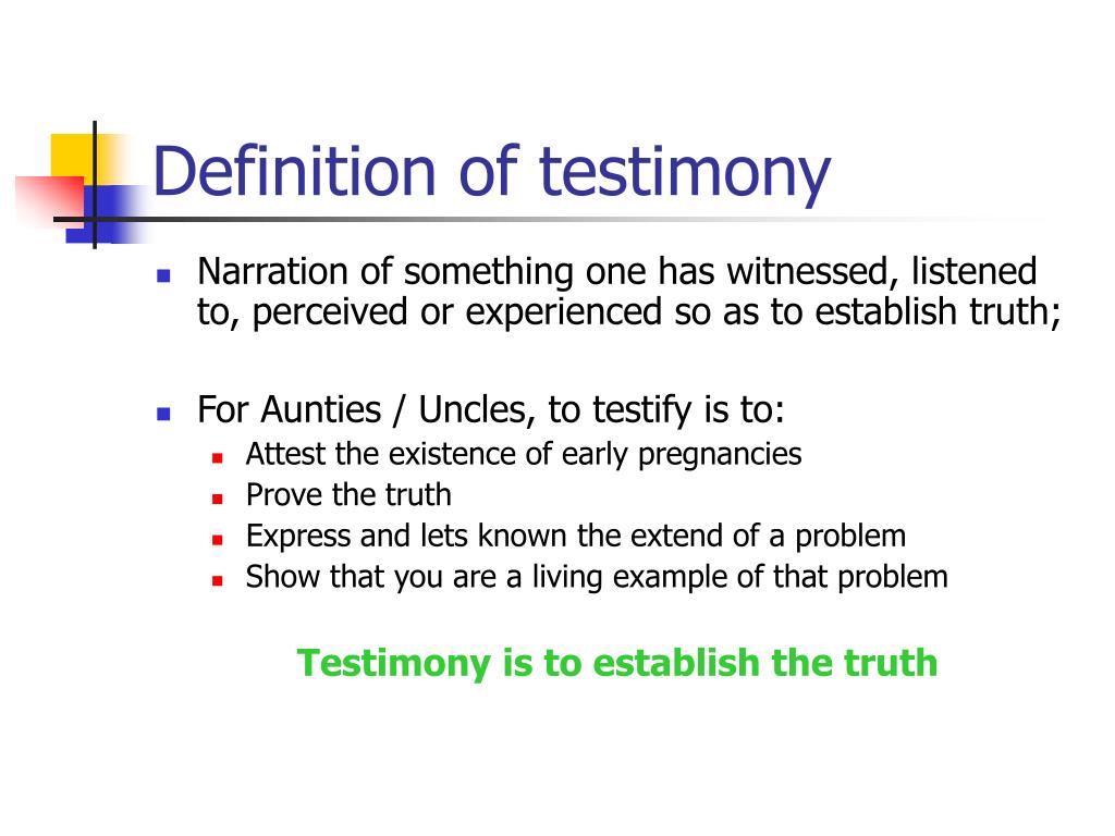 PPT Testimony of an Aunty PowerPoint Presentation, free download ID