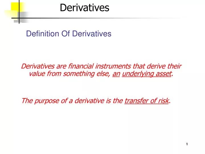 PPT Definition Of Derivatives PowerPoint Presentation, free download
