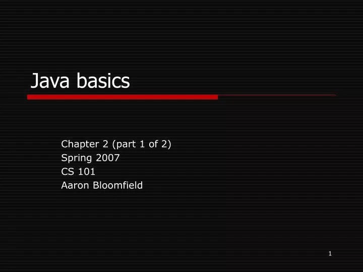 PPT Java basics PowerPoint Presentation, free download ID6624139