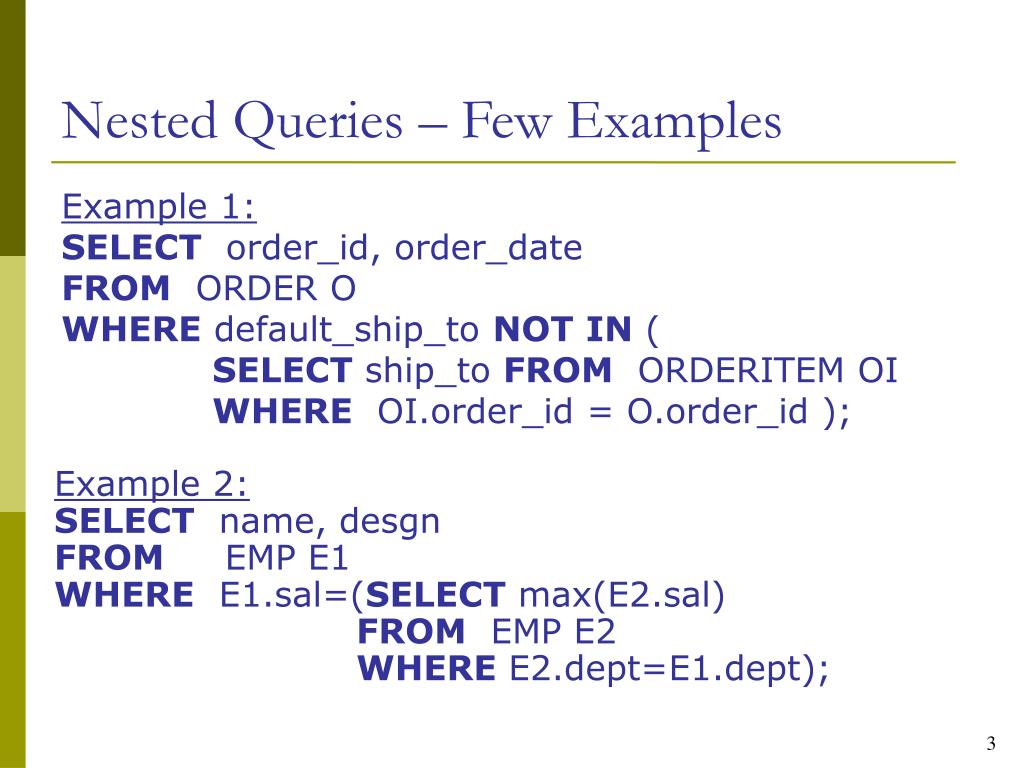 PPT Optimizing Nested Queries with Parameter Sort Orders PowerPoint