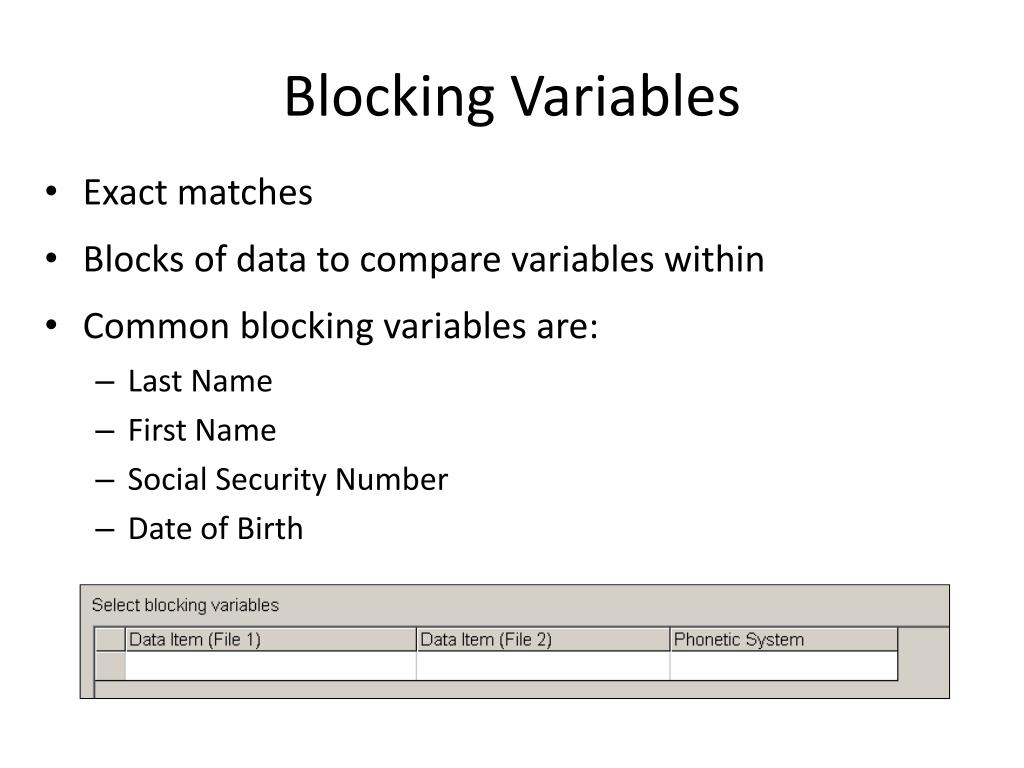 PPT Overview of Link Plus Probabilistic Record Linkage Software