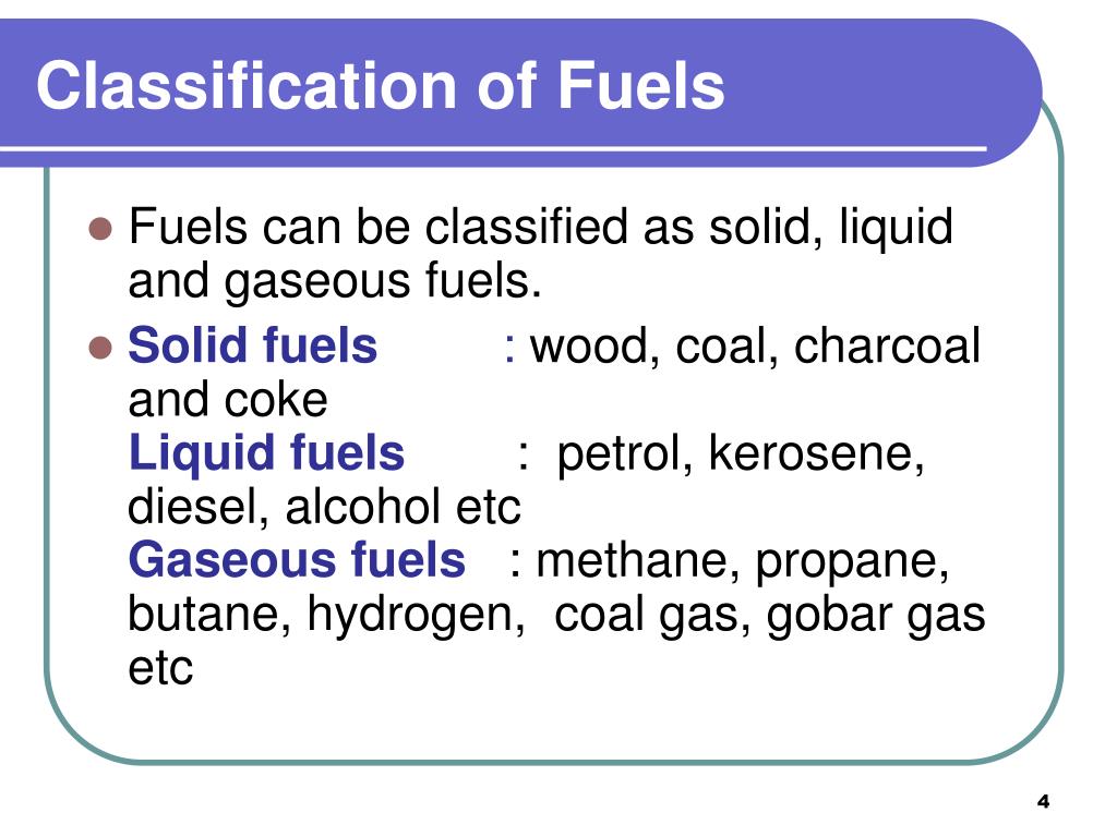 Classification Of Fuels