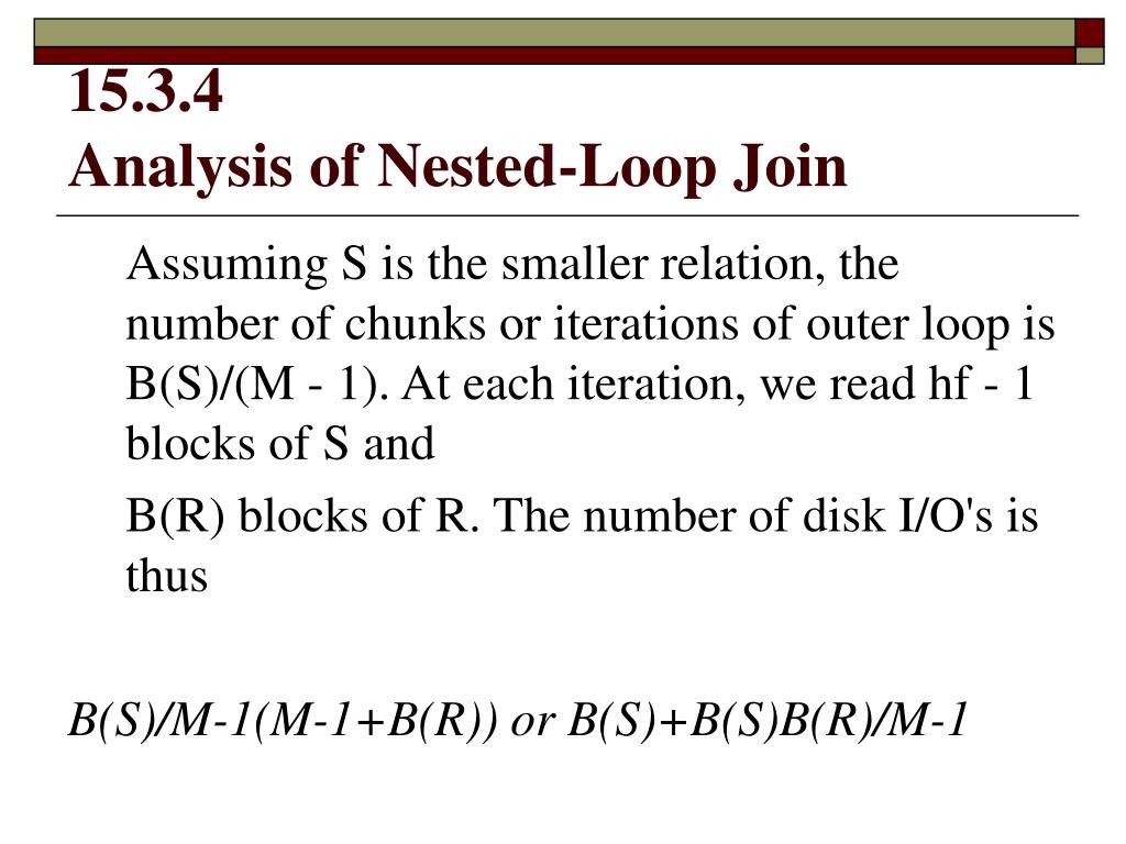 PPT Nested Loops Joins PowerPoint Presentation, free download ID