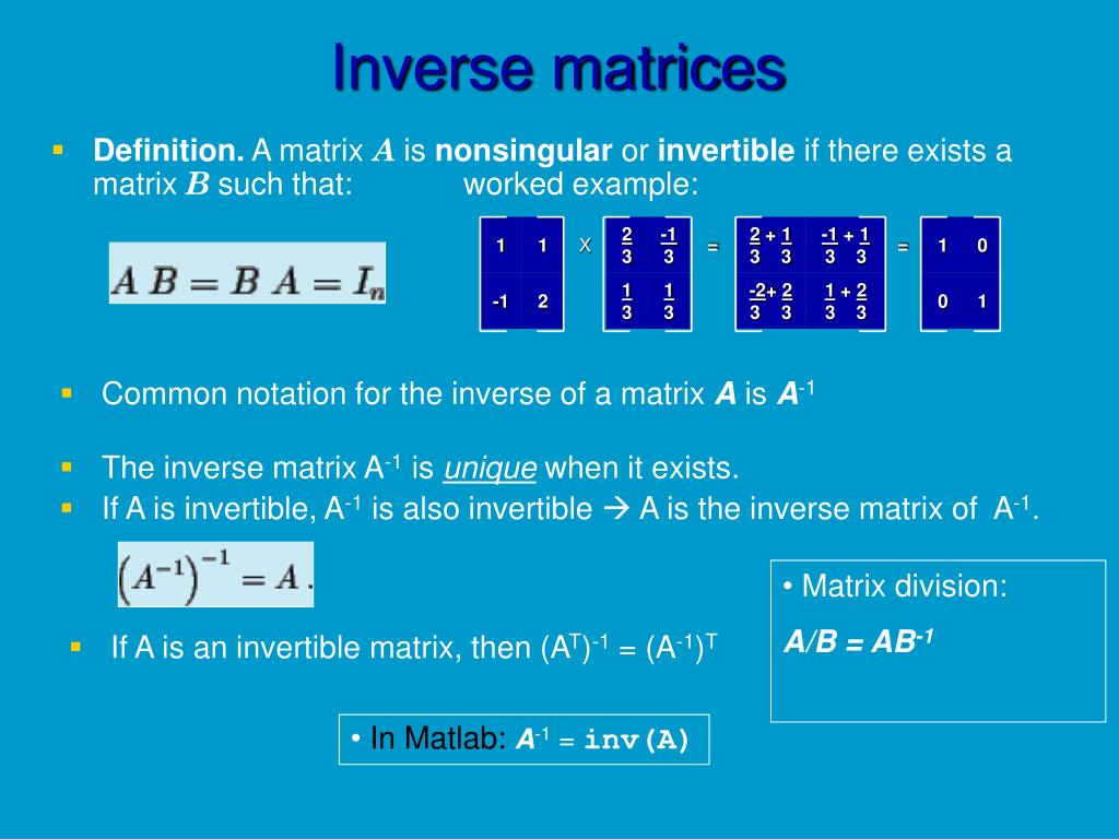 PPT Matrix Algebra (and why it’s important!) PowerPoint Presentation