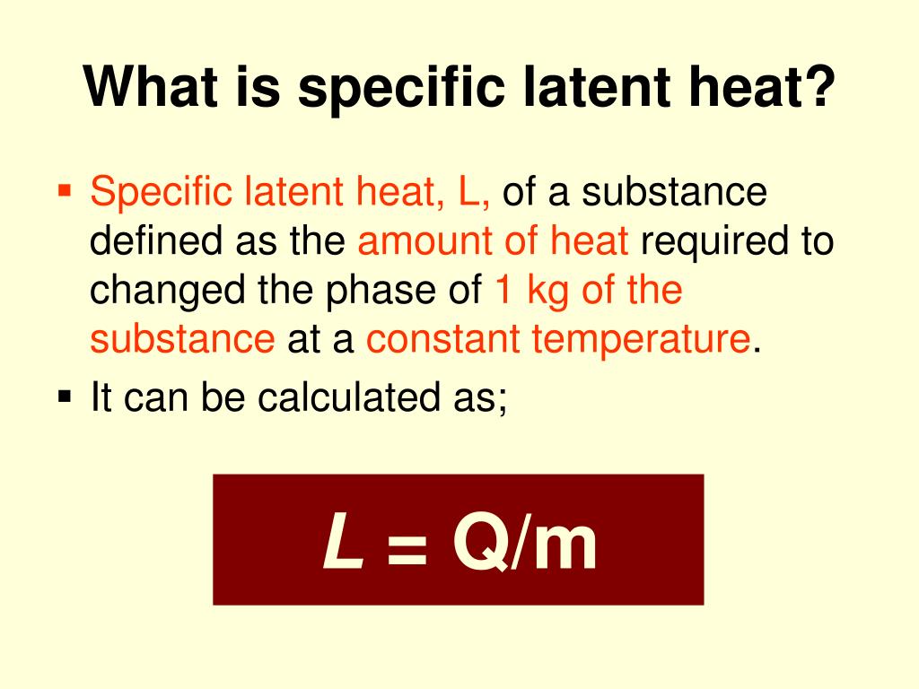 What Is Specific Latent Heat