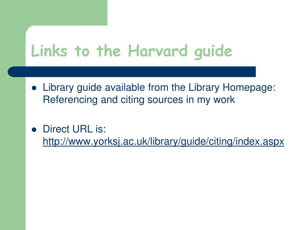 PPT Harvard referencing PowerPoint Presentation, free