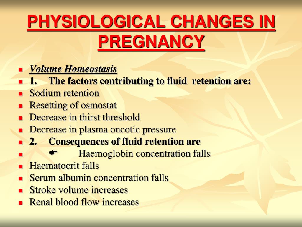 PPT PHYSIOLOGICAL CHANGES IN PREGNANCY PowerPoint Presentation ID