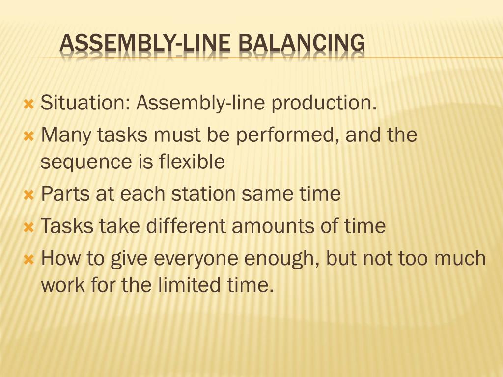 PPT Assembly line balancing PowerPoint Presentation, free download