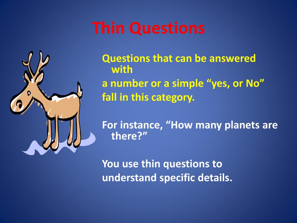PPT Thick vs. Thin Questions PowerPoint Presentation, free download