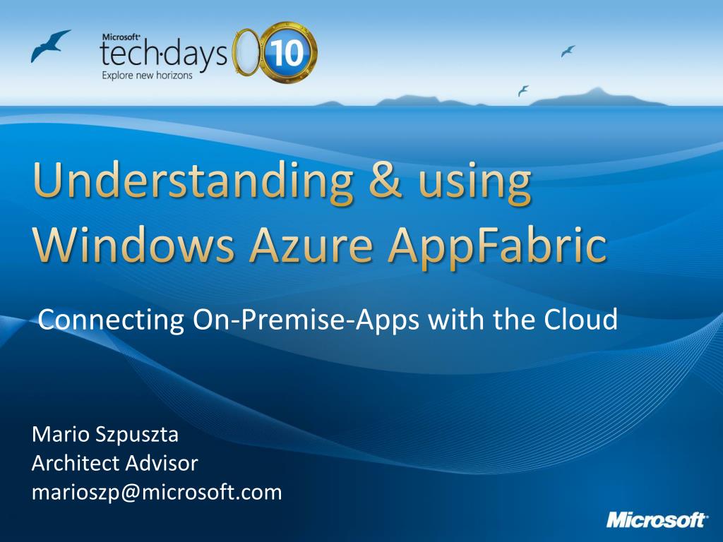 PPT Understanding & using Windows Azure AppFabric PowerPoint